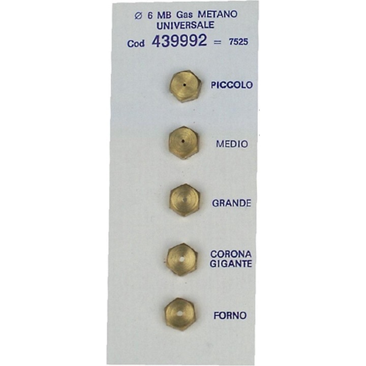 Set de duze pentru gaz natural 6 MB compatibil cu cuptoare UNIVERSAL