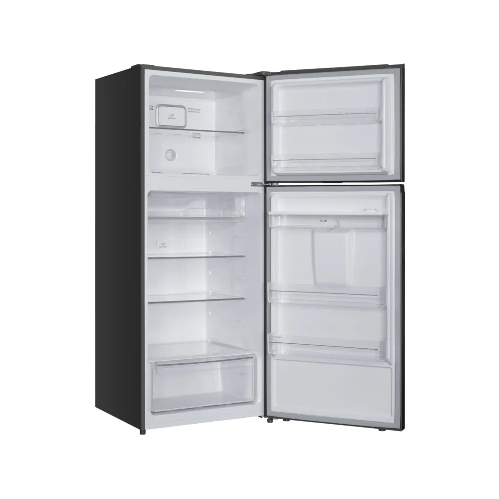 Frigider cu 2 usi si dozator de apa integrat Schneider, Smart Fast Freeze, No Frost, capacitate 413 litri, Power Cool, umiditate reglabila, capacitate frigider 319 litri, capacitate congelator 94 litri, congelare 4 stele, 4.4 kg/24h, inox