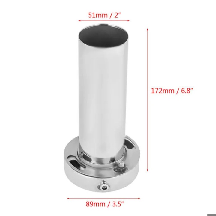 Capat evacuare rotund reglabil inox 89mm sportiv universal