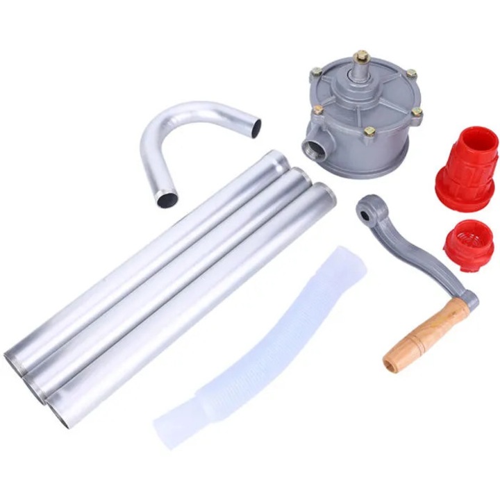 Pompa manuala ulei aluminiu 29L/min 124cm pentru butoaie 200L