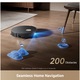 Dreame RLL89HE-WH robotporszívó felmosóval, L50s Ultra, 25 000 Pa, PowerDock állomás, felmosófejek 100°C-on, Fehér