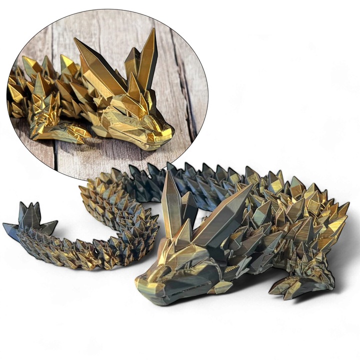 Dragon 3D Flexi Dragon 60 см артикулирана гъвкава фигурка дракон кристал декор