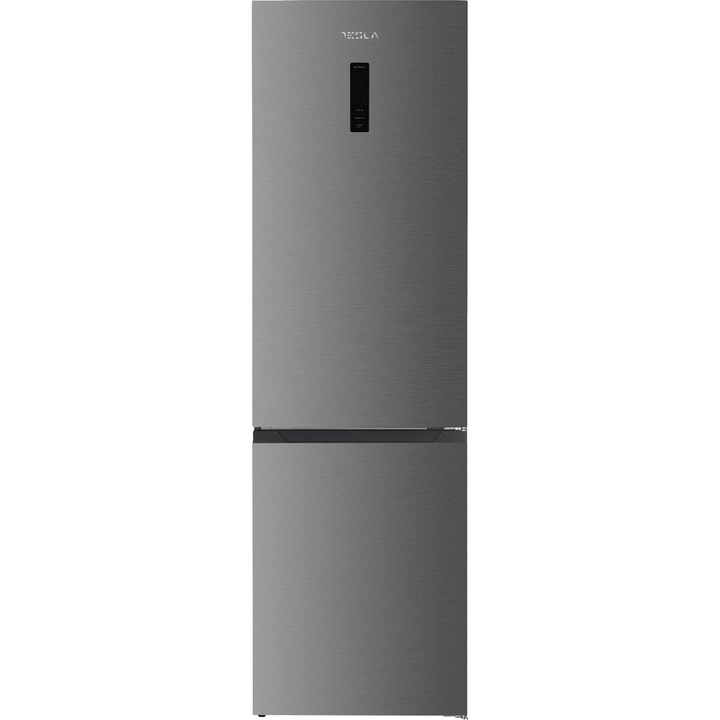Combina frigorifica Tesla RC3800FHXC, 377 l, Clasa C, Total NO Frost, Compresor Inverter, Display LED, H 200 cm, Inox