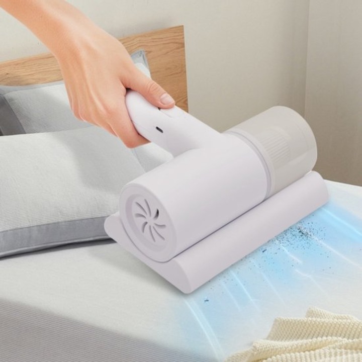 Aspirator de mana fara fir, putere mare, filtru lavabil, alb