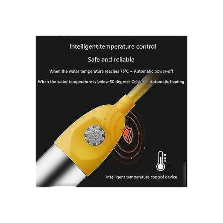 Fierbator electric de imersie, 2000-2500W, control temperatura inteligent, alb, 25x135cm
