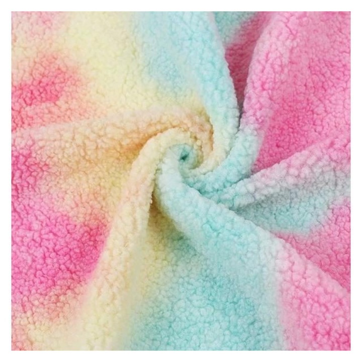 Anyag: fleece textil, színátmenetes, poliészter, 180x150cm