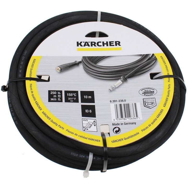 Furtun de inalta presiune cu protectie impotriva indoirii, 10m, aparat cu presiune KARCHER, Cod 63912380