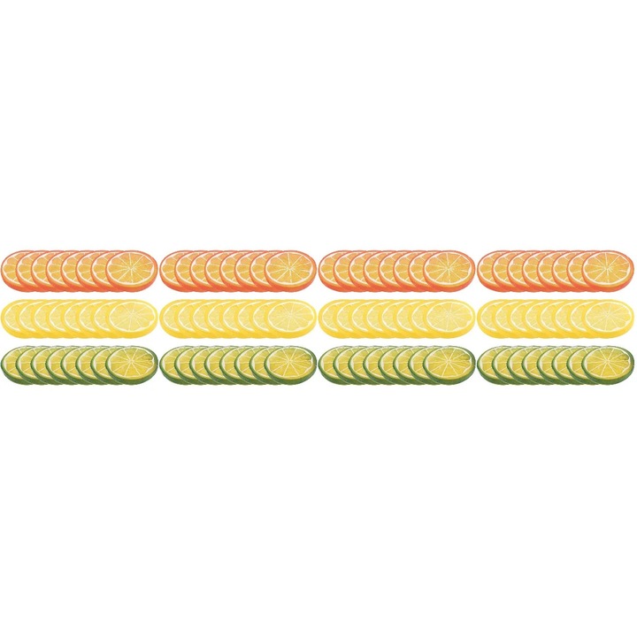 Felii artificiale de lamaie YANYXR multicolor 4x4x0.8cm set 96 buc