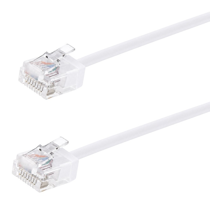 Мрежов кабел Powertech Cat 6A U/UTP бял 10м 2.8мм