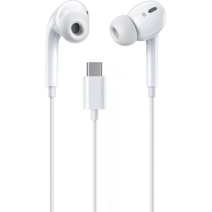 Casti in-ear WK YB06 USB-C alb