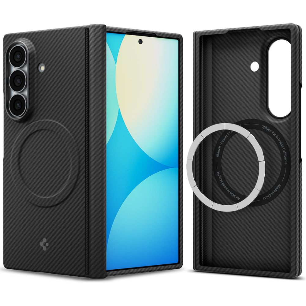 Husa Spigen AirSkin Aramid cu MagSafe compatibila cu Samsung Galaxy Z Fold 8 Ultra, Negru