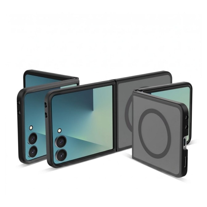 Husa Compatibila Cu Samsung Galaxy Z FLIP 8, Upzz® Tech Magmat Cu Magsafe, Matte Negru