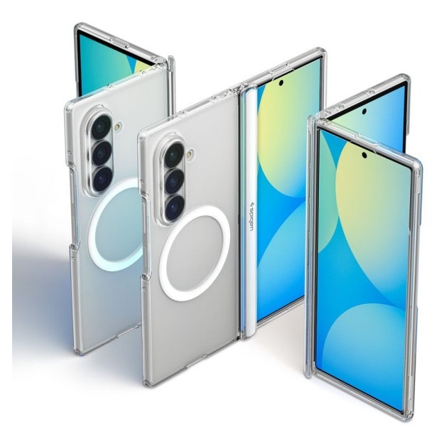Husa Compatibila Cu Samsung Galaxy Z FOLD 8 ULTRA, Spigen Ultra Hybrid Magsafe, Kit Curatare Upzz®, Transparenta