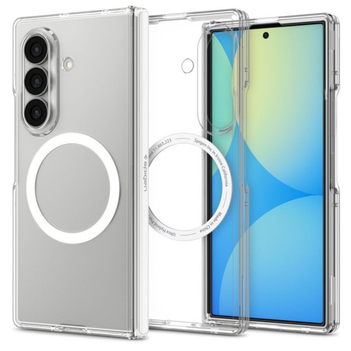 Husa Compatibila Cu Samsung Galaxy Z FOLD 8 ULTRA, Spigen Ultra Hybrid Magsafe, Kit Curatare Upzz®, Transparenta