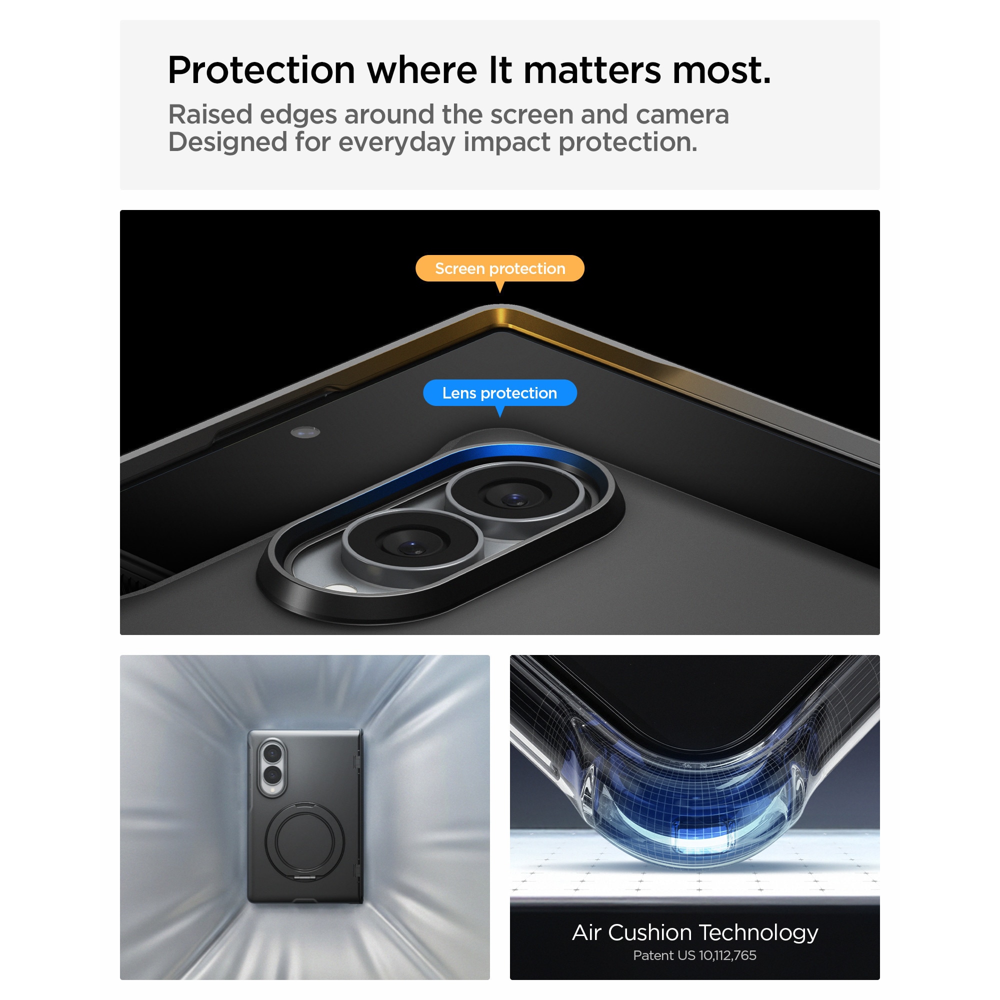 Husa Spigen Slim Armor Pro cu MagSafe compatibila cu Samsung Galaxy Z Fold 8, Negru