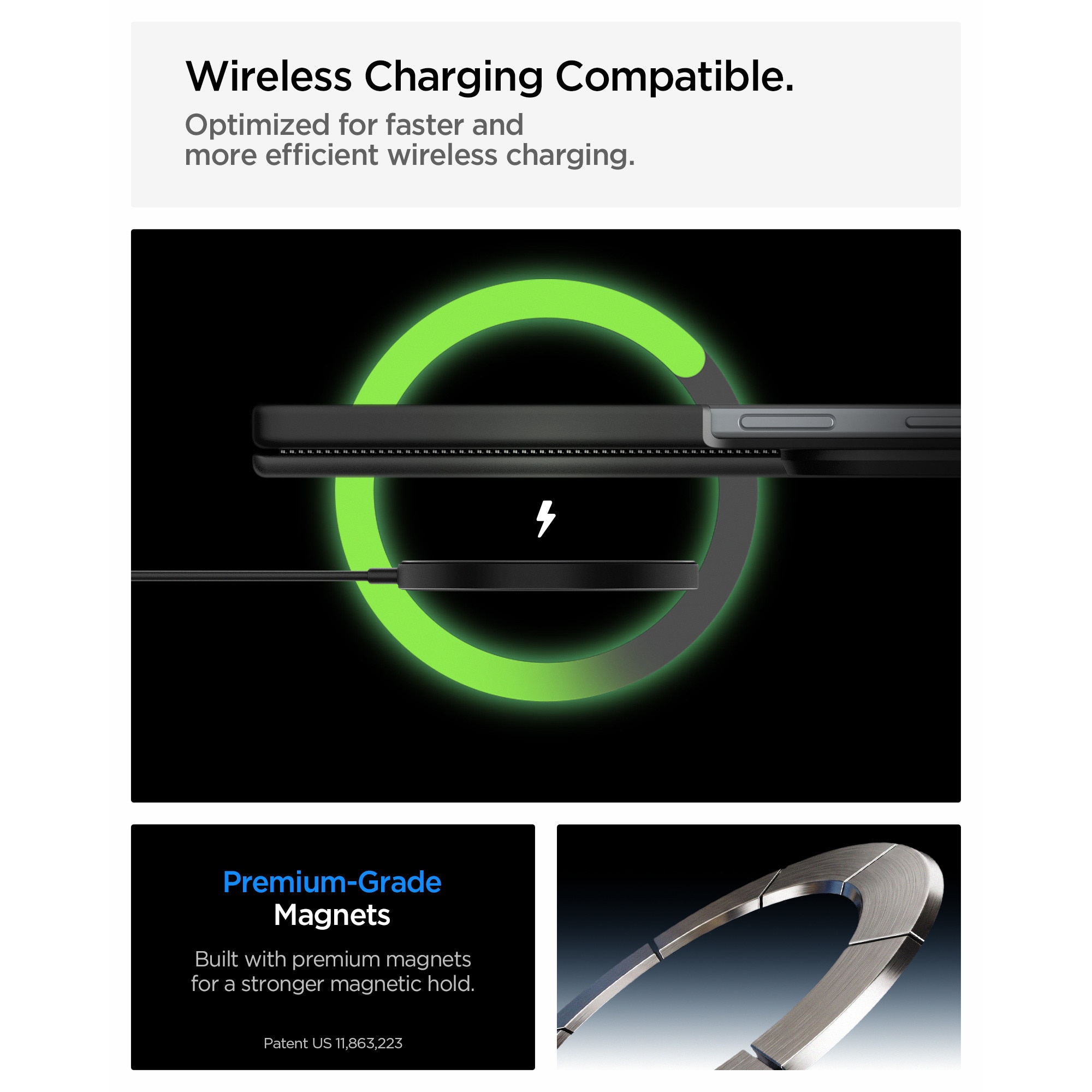 Husa Spigen Slim Armor Pro cu MagSafe compatibila cu Samsung Galaxy Z Fold 8, Negru