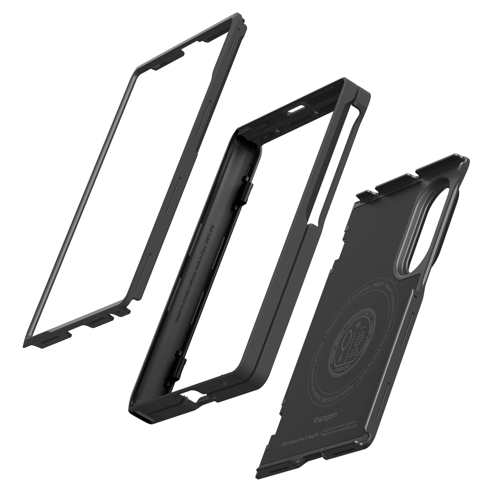 Husa Spigen Slim Armor Pro cu MagSafe compatibila cu Samsung Galaxy Z Fold 8, Negru