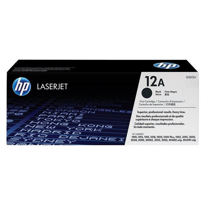 HP 12A LaserJet tonerpatron, fekete, 2000 oldal