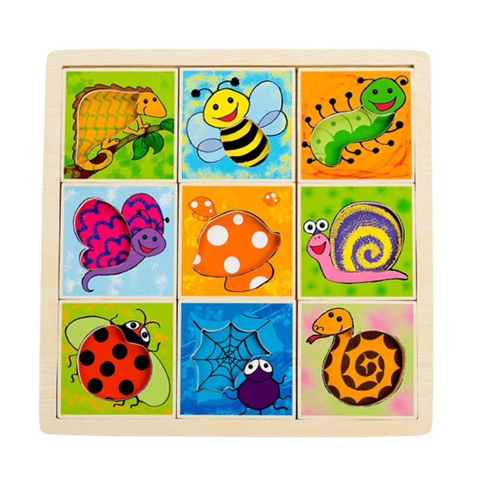 Fa puzzle, Pino, Minták és formák