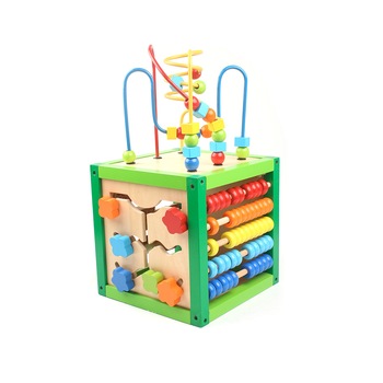 Cub educativ, Pino, cu Multiple Activitati, 5 in 1, Lemn Cub educativ, Pino, cu Multiple Activitati, 5 in 1, Lemn