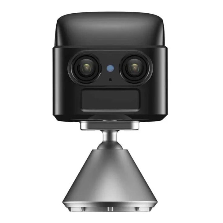 Camera supraveghere 4K 4G zoom 6X 5MP baterie mare negru