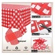 10 csomag műanyag terítő Gingham mintával, 54