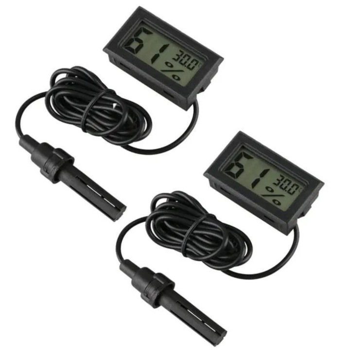 Termometru higrometru digital set 2 buc multicolor mini