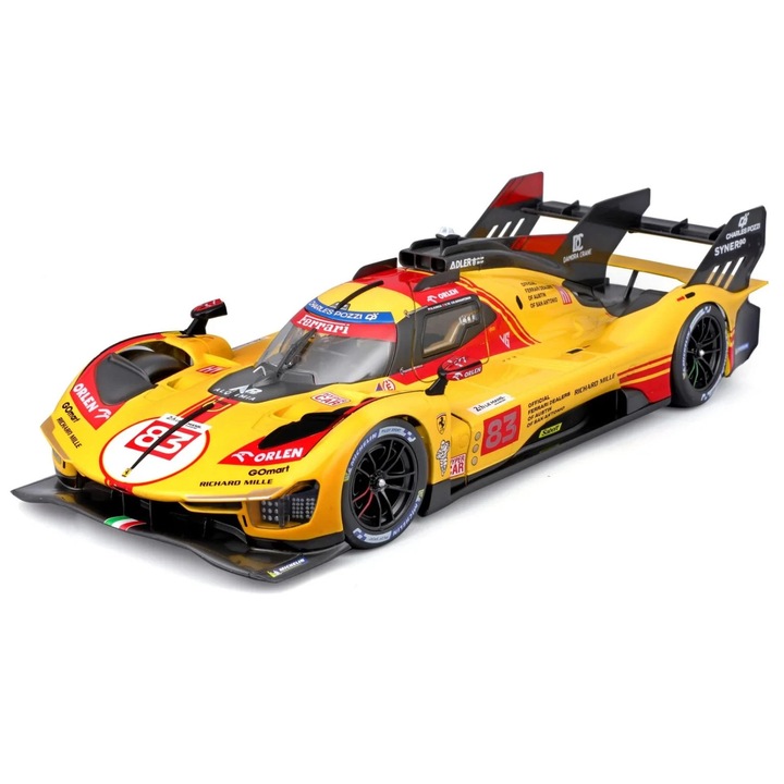 Ferrari 499P Sieger 24h Le Mans 2024 Kubica/Ye/Hanson Nr 83 1:18 BBurago autómodell