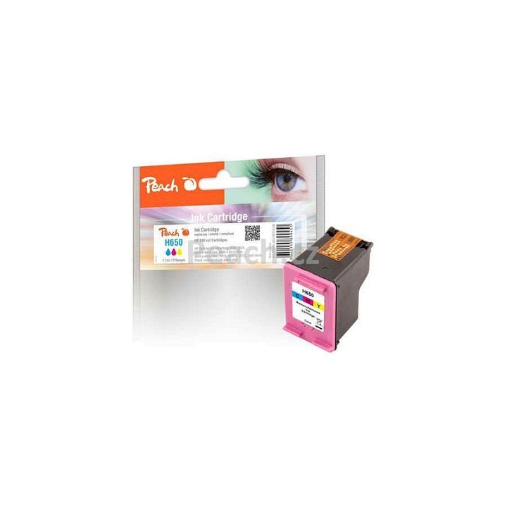 Peach HP 650 kompatibilis tintapatron, fekete, 12ml, 490 oldal