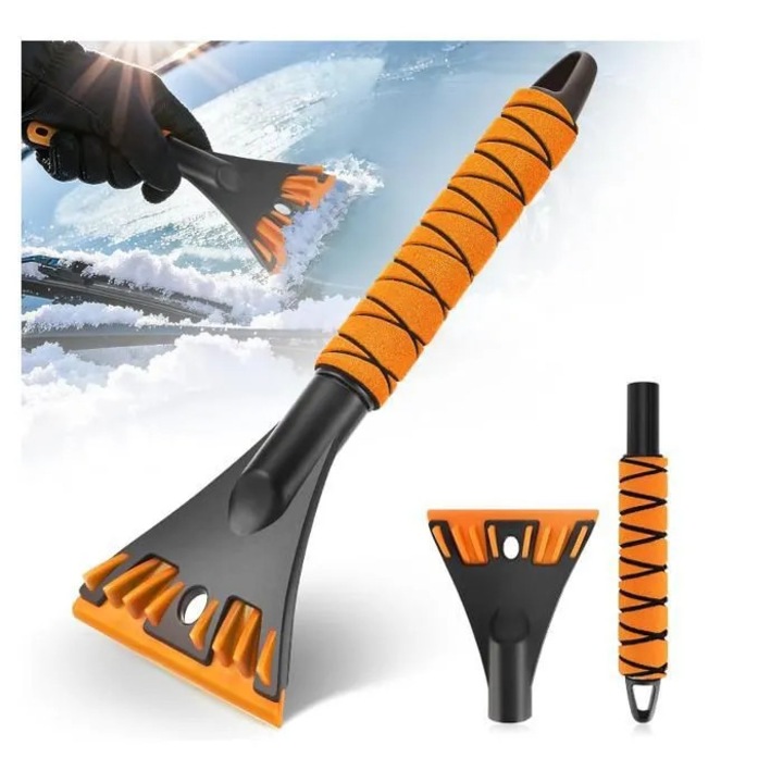 Racleta gheata auto 32x11cm portocaliu maner detasabil robust