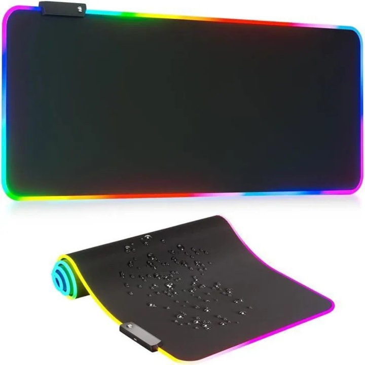 Tapit de mouse RGB 800x300x3mm multicolor impermeabil antiderapant