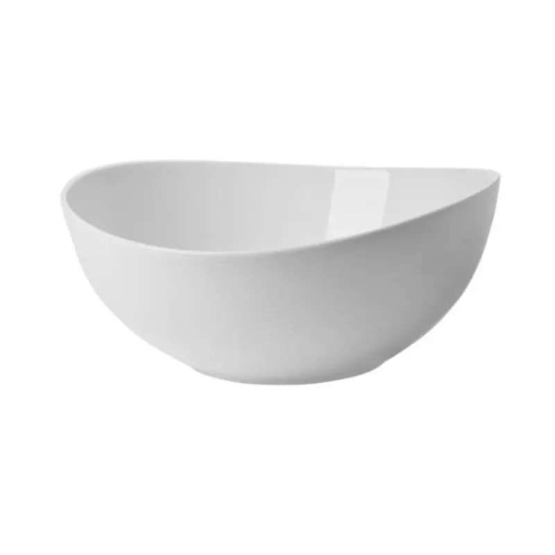 ECARLA Bol de porțelan TIME oval x16x8 alb 17x16x8cm, 600 ml