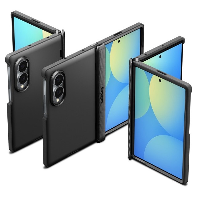 Husa Compatibila Cu Samsung Galaxy Z FOLD 8, Spigen Slim Armor Pro Magsafe, Kit Curatare Upzz®, Negru