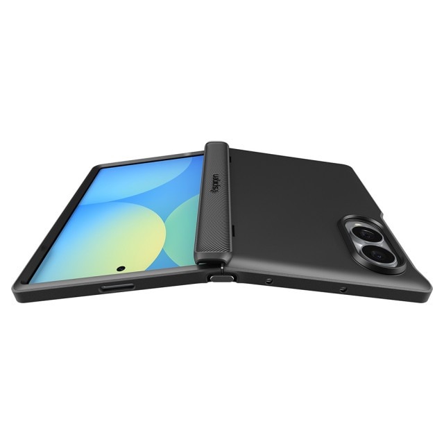Husa Compatibila Cu Samsung Galaxy Z FOLD 8, Spigen Slim Armor Pro Magsafe, Kit Curatare Upzz®, Negru