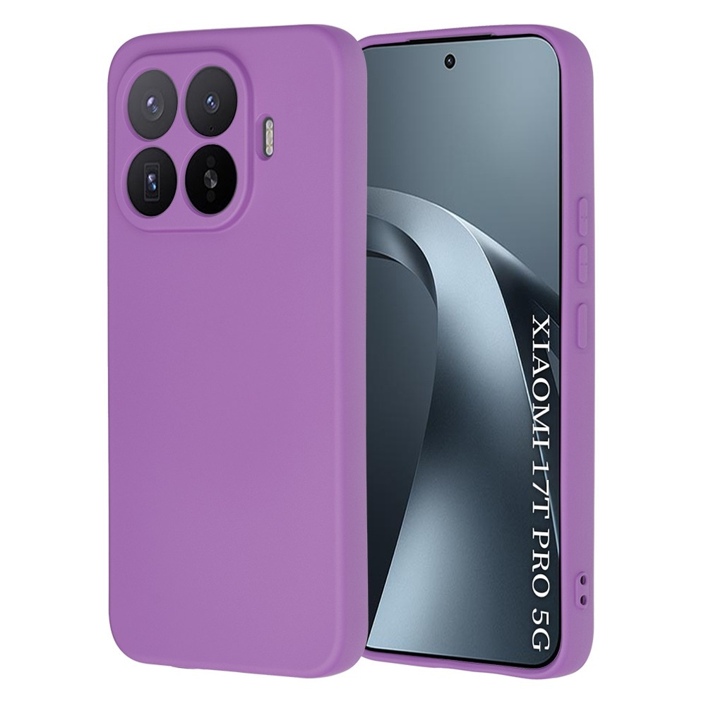 Husa pentru Xiaomi 17T Pro Daden® Silicon SoftFlex, Ultra Slim, Protectie sporita, Interior de microfibra, Mov inchis