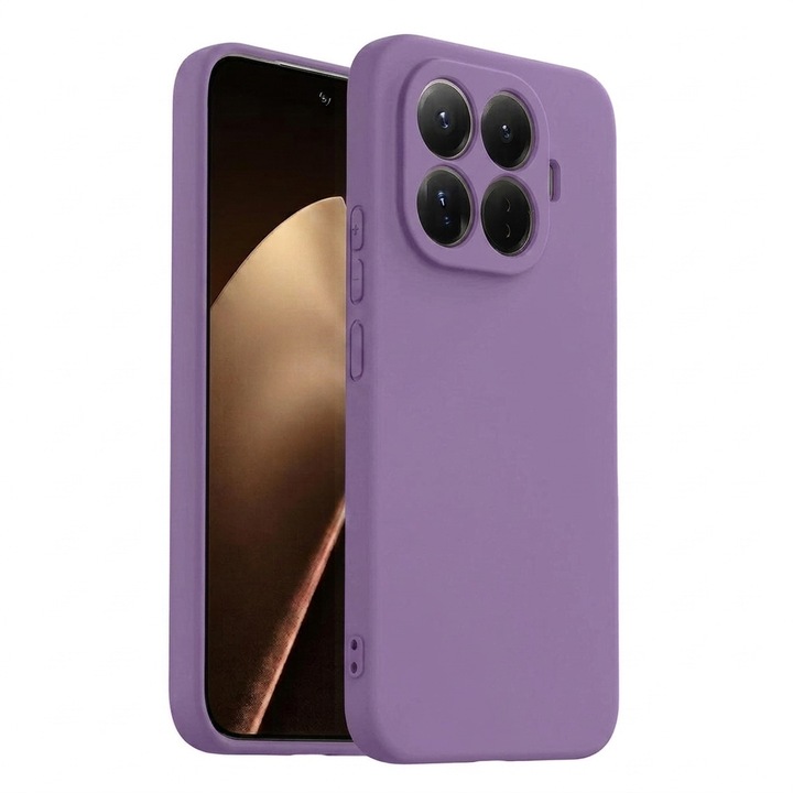 Husa pentru Xiaomi 17T Pro Daden® Silicon SoftFlex, Ultra Slim, Protectie sporita, Interior de microfibra, Mov inchis