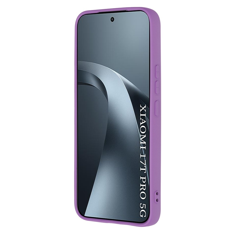 Husa pentru Xiaomi 17T Pro Daden® Silicon SoftFlex, Ultra Slim, Protectie sporita, Interior de microfibra, Mov inchis
