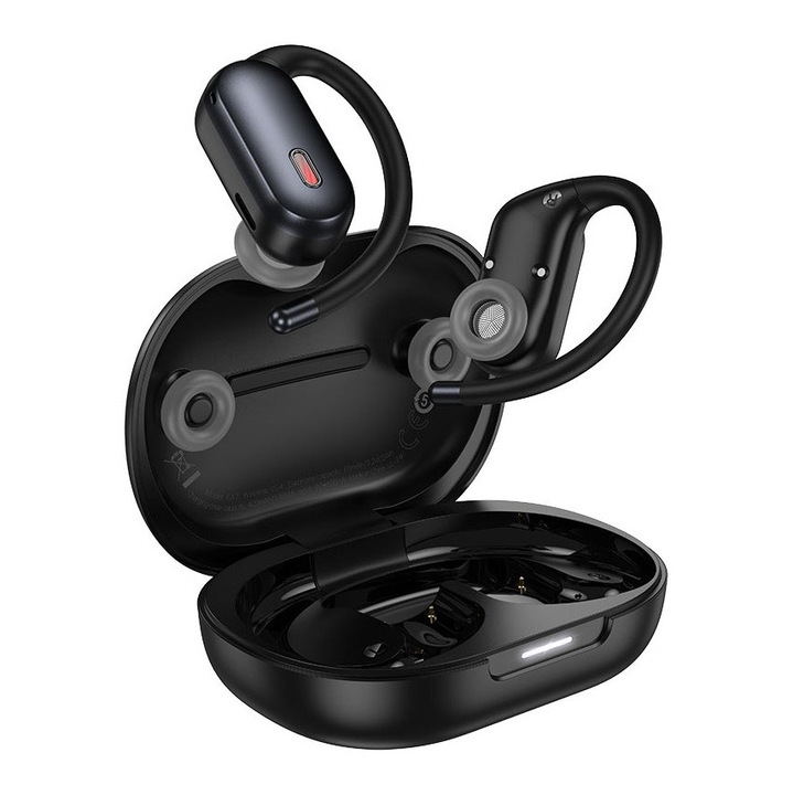 Casti TWS Hoco EA7 Suerte, OWS, ANC + ENC, Bluetooth 5.4, Черни