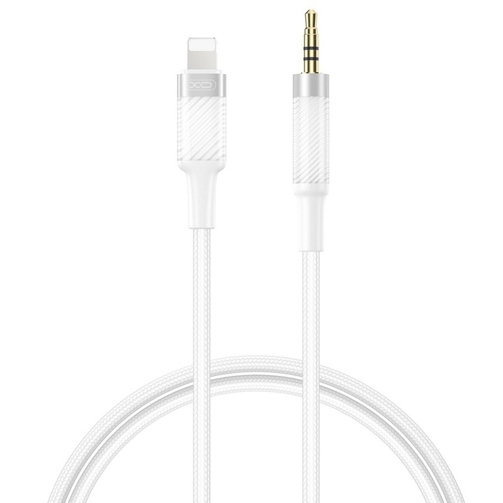 XO NB-R279A Lightning - 3,5 mm audio kábel, 1,0 m, fehér