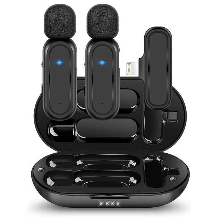 Microfoane clip-on ZYBLSSBB set 2 buc fara fir negru