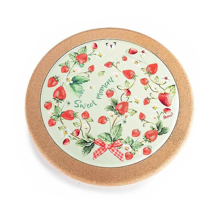 Suport vase fierbinti pluta ceramica multicolora Capsuni III Ø 20 cm