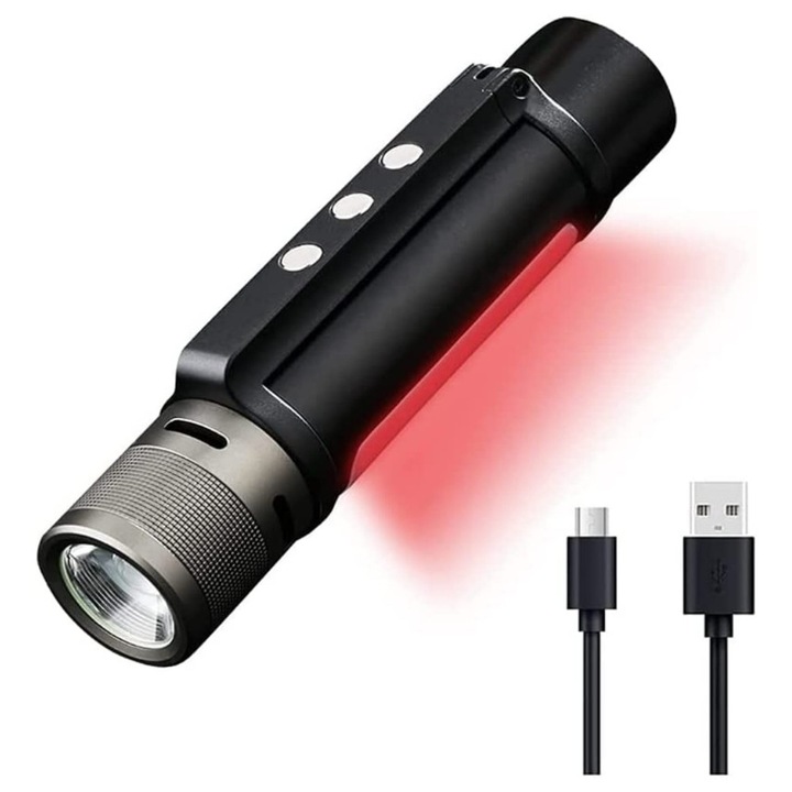 Lanterna multifunctionala ZYBLSSBB 6 in 1, 1000 lumeni, negru, 240m