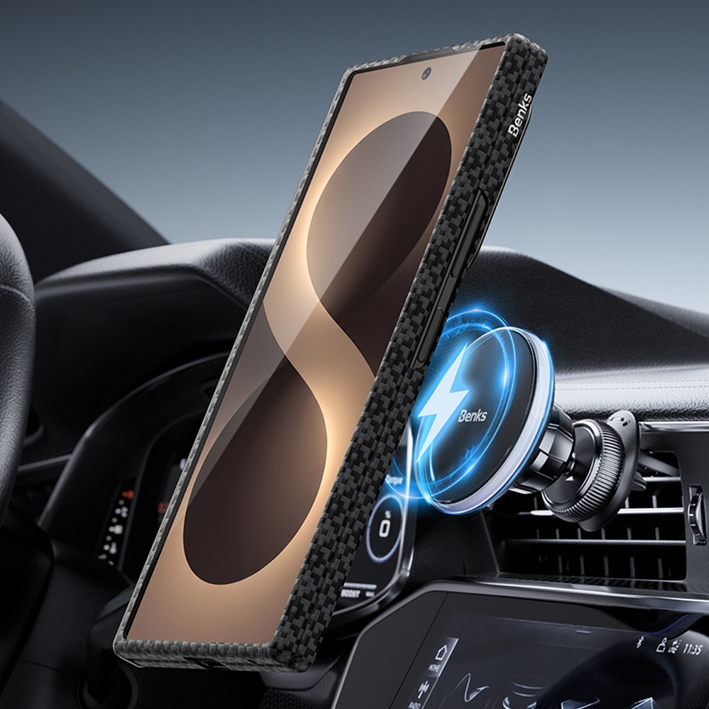 Kit protectie 2 in 1 Benks Magnetic Armor Grid Air Grand Combo, Carcasa cu fibra Kevlar si Folie sticla securizata GlassWarrior, compatibil cu Samsung Galaxy Z Fold 8 Ultra, Negru