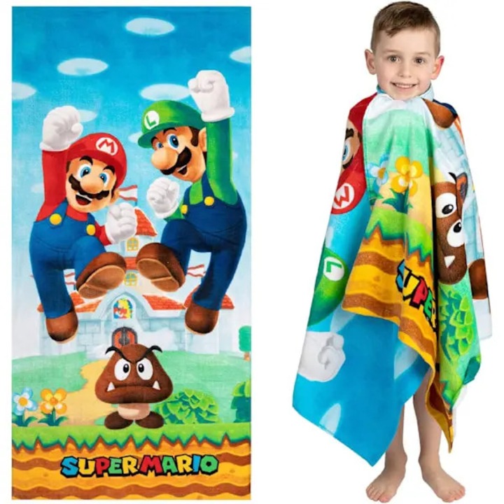 Детска плажна кърпа Super Mario многоцветна 71x147см