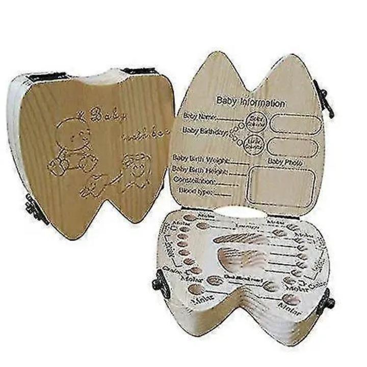 Fadoboz tejfogaknak 13.5x13.5x4 cm, gyerek dekoráció