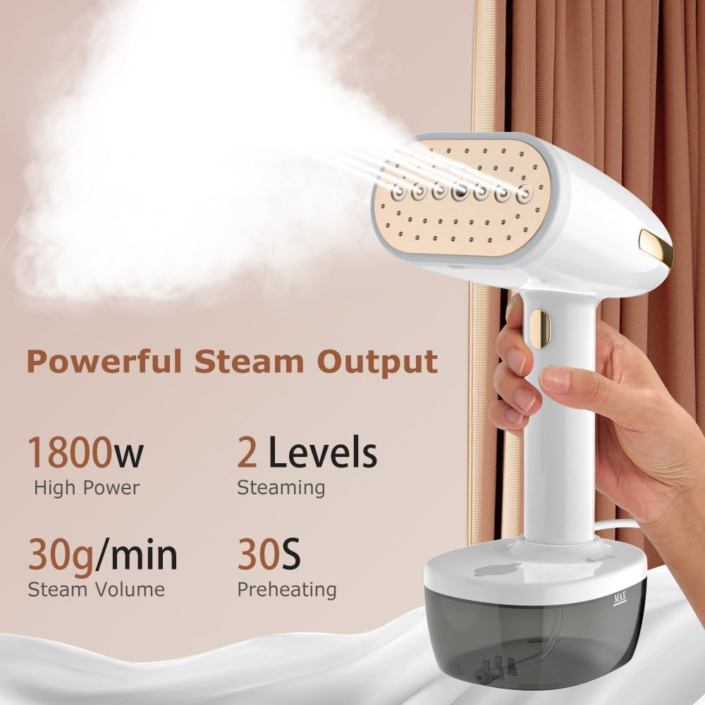 Fier de calcat cu abur ZYBLSSBB 1800W, 350ml, alb, compact