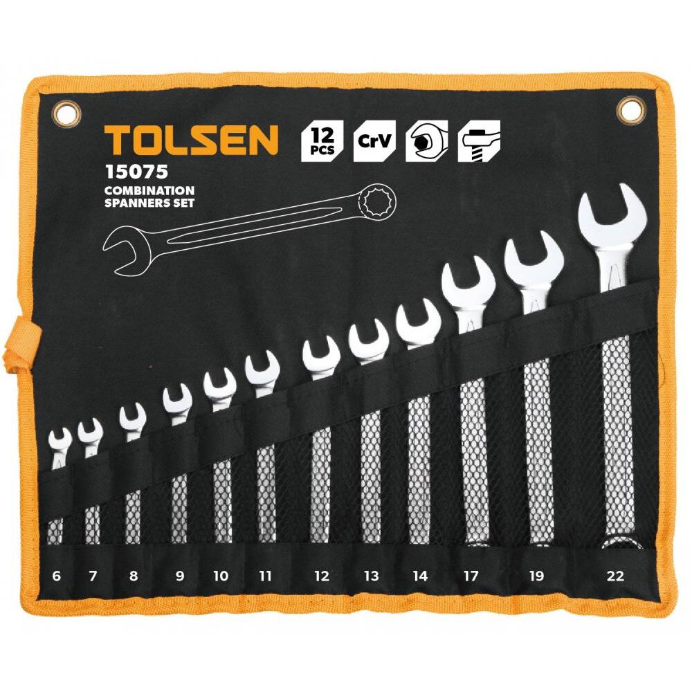 Set (12 buc) chei TOLSEN combinate - SCULE PROFESIONALE