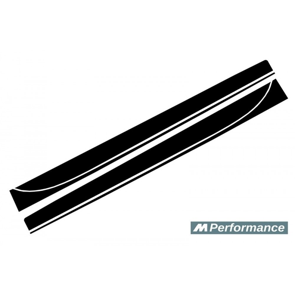 Stickere Laterale Negru Mat compatibil cu BMW Seria 3 F30 F31 (2011-up) M-Performance Design Negru Mat