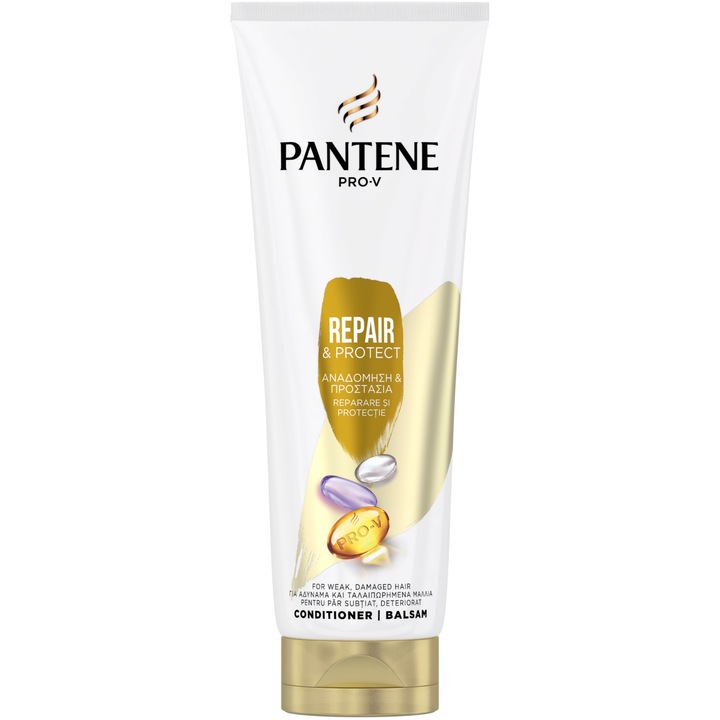 Balsam de par Pantene Pro-V Repair & Protect, x2 nutrienti intr-o spalare, pentru par uscat si deteriorat, 220 ml