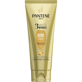 Balsam Pantene Pro-V Repair & Protect 3 Minute Miracle pentru par deteriorat, 200 ml Balsam Pantene Pro-V Repair & Protect 3 Minute Miracle pentru par deteriorat, 200 ml